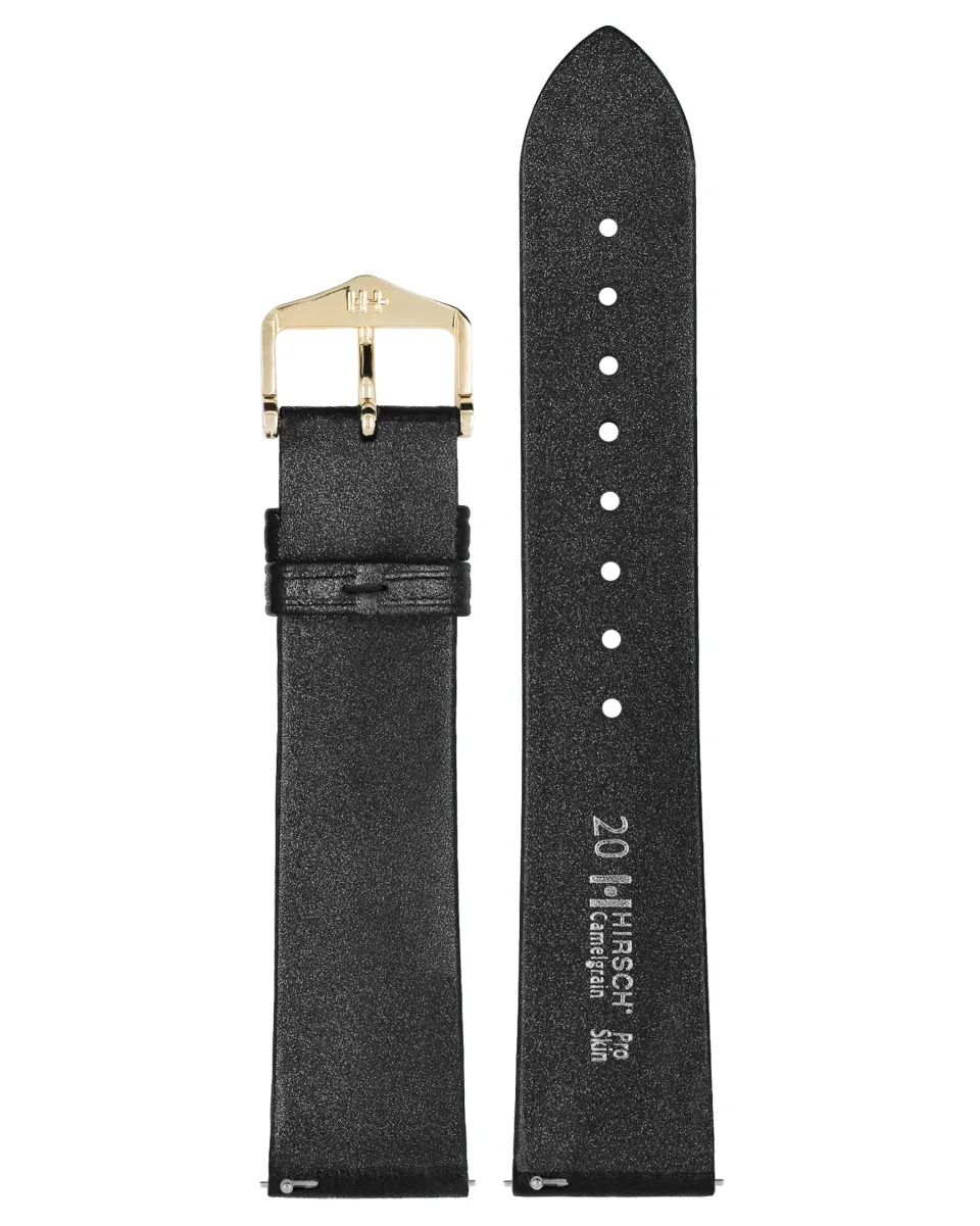 Pasek Hirsch Camelgrain Pro Skin Black L 22 mm