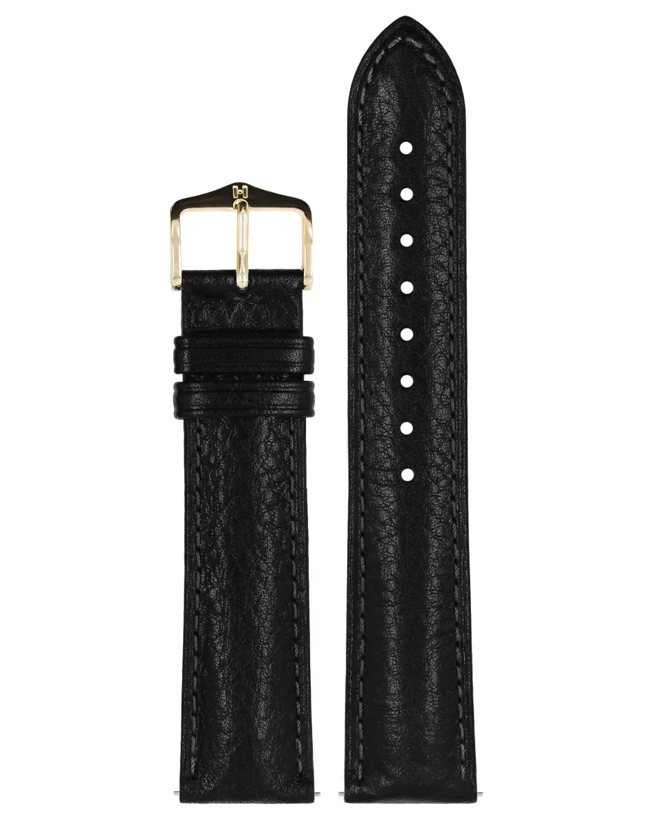 Pasek Hirsch Camelgrain Pro Skin Black L 22 mm