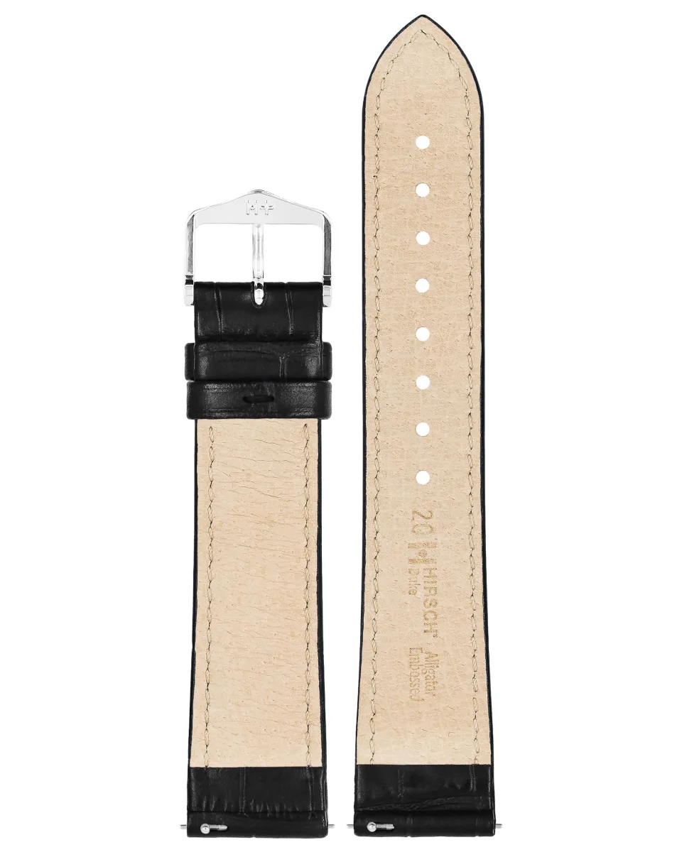 Pasek Hirsch Duke Black  L 22 mm