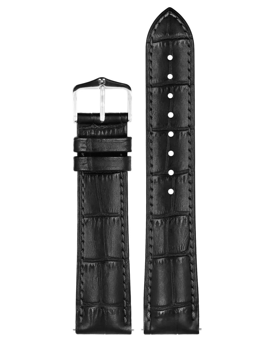 Pasek Hirsch Duke Black  L 22 mm
