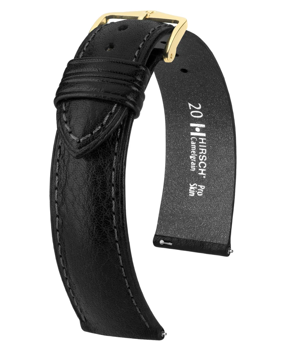 Pasek Hirsch Camelgrain Pro Skin Black L 22 mm