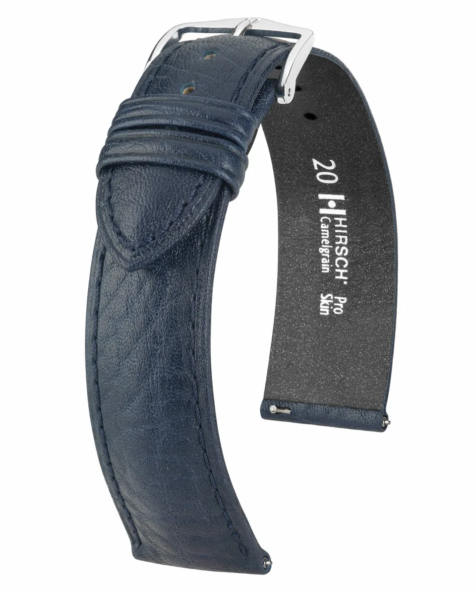 Pasek Hirsch Camelgrain Pro Skin Blue L 20 mm